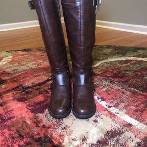 Guess Dark Brown Over the Knee Boots